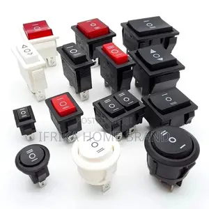 Power Switch With Red Led Light KCD4-201N 4 Pin ON OFF 30A