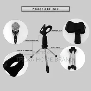 Mic Stand Desktop Adjustable Microphones Tripods Holder