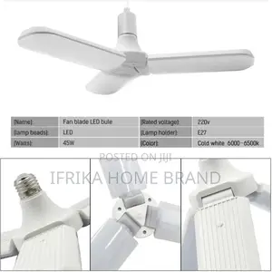 3 Leaf Night Light E27 45W Fan Blade LED Bulb Ceiling