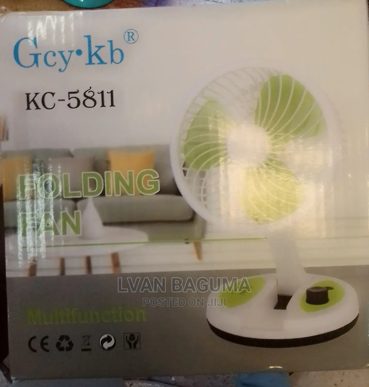 Folding Mini Fan With LED Light - Table / Desk Fan