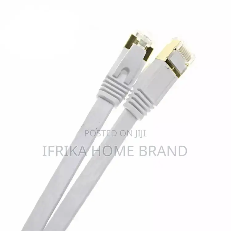Ethernet Cat6 Lan Cable Flat 10m for Communication