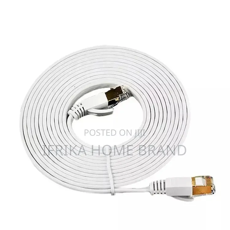 Ethernet Cat6 Lan Cable Flat 10m for Communication