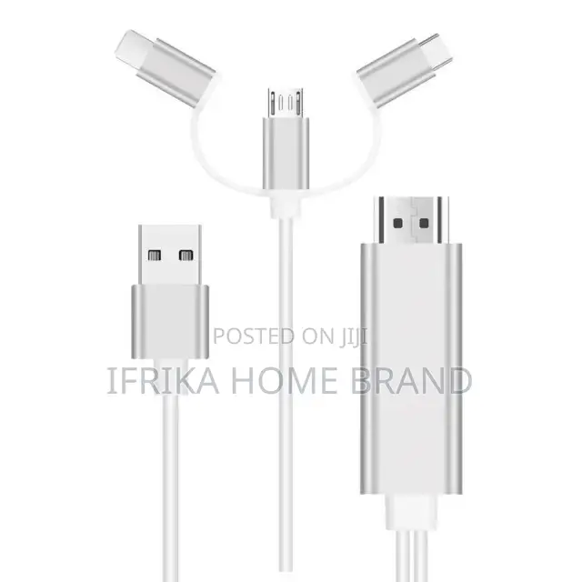 3-In-1 Lighting/Type-C/Micro USB to HDMI Cable