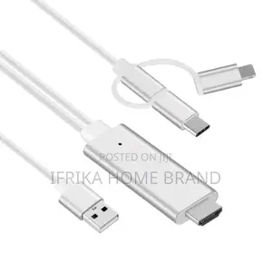 3-In-1 Lighting/Type-C/Micro USB to HDMI Cable