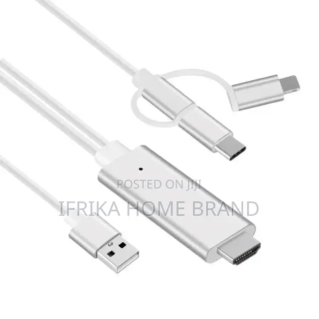3-In-1 Lighting/Type-C/Micro USB to HDMI Cable
