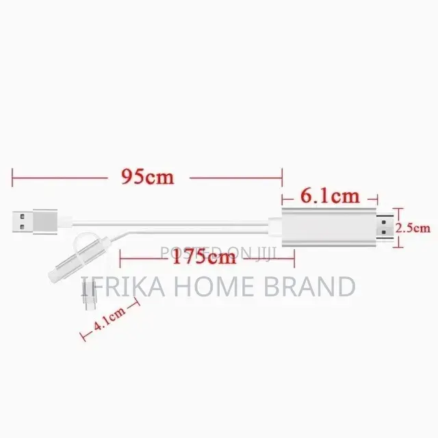 3-In-1 Lighting/Type-C/Micro USB to HDMI Cable