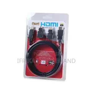 3 in 1 HDTV HDMI Cable 1.5m - Black (New)