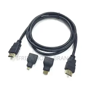 3 in 1 HDTV HDMI Cable 1.5m - Black (New)