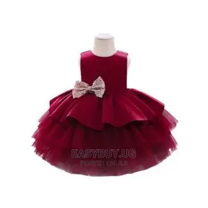 Photo - Kids Dinner Dress - Maroon
