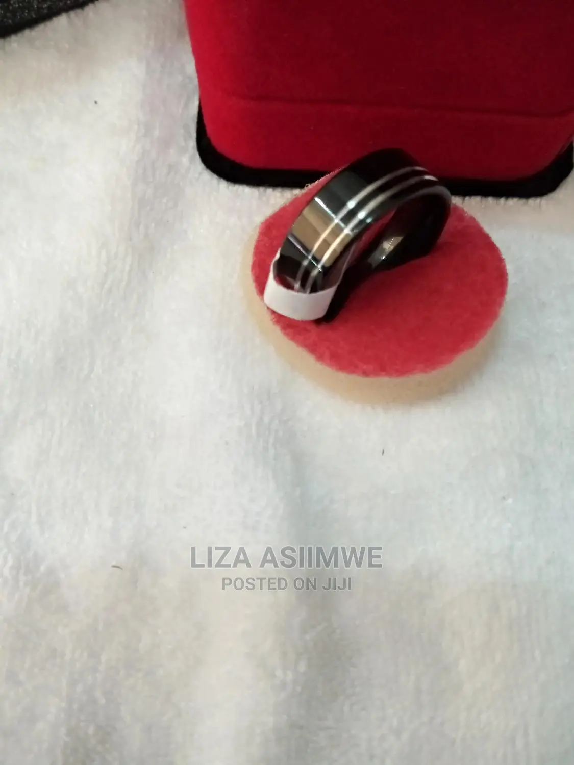 Black and Silver Stainless Steel Rings
