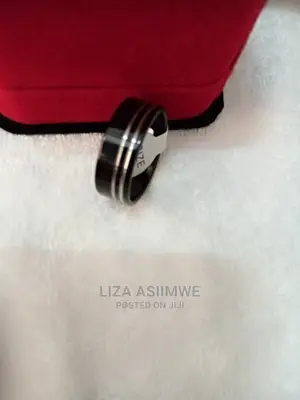 Black and Silver Stainless Steel Rings