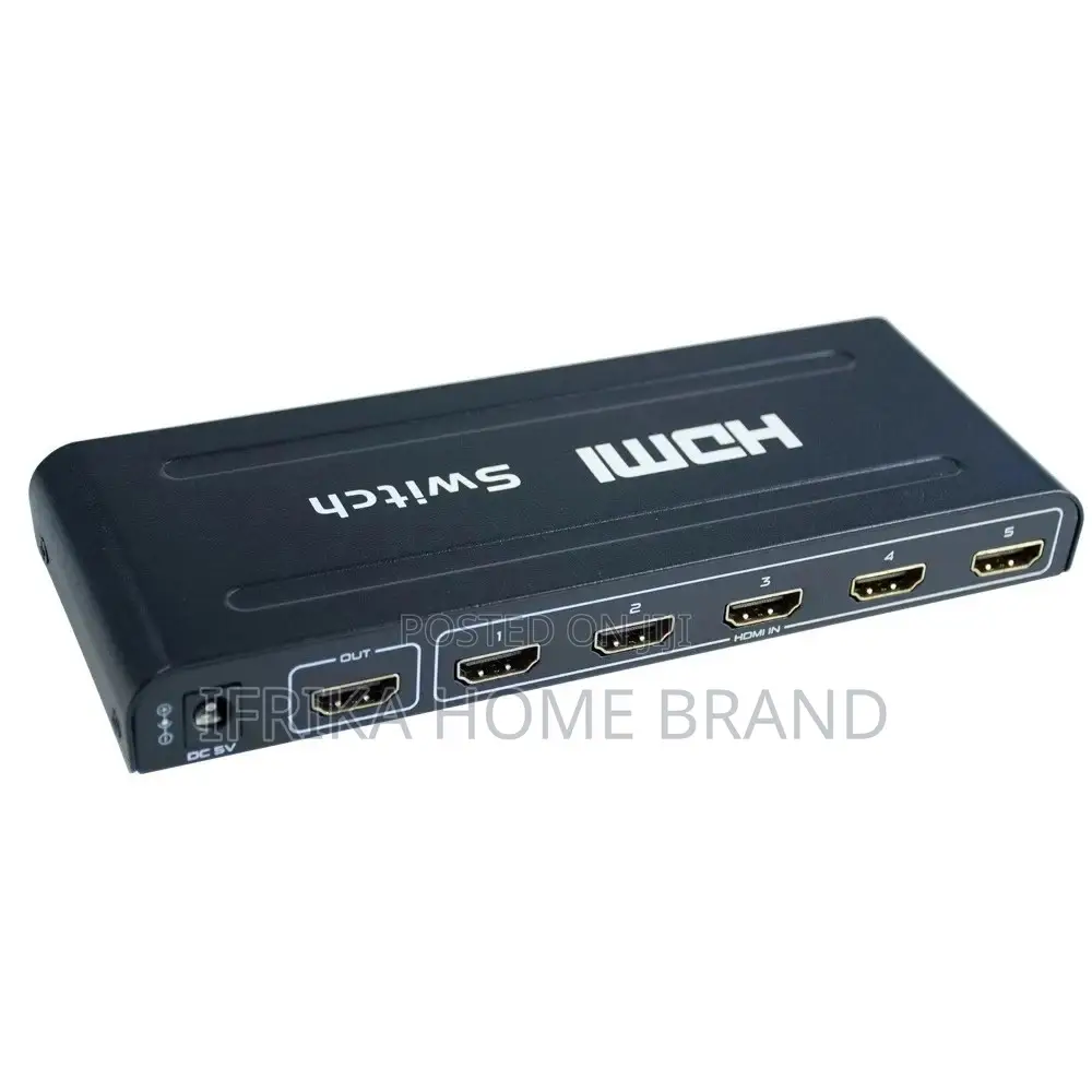 5x1 MINI HDMI Splitter 5 Port Hub Box Auto Switch 5 Input 1