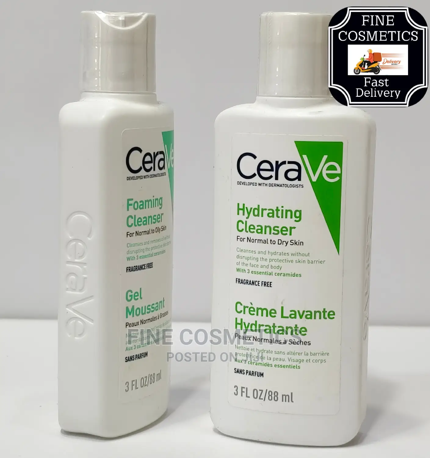 Cerave Hydrating Cleanser and Foaming Gel Moussant Cleanser
