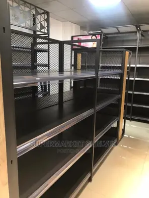 Supermarket Shelves in Black Colour at 1.5m