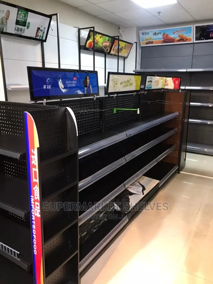Supermarket Shelves in Black Colour at 1.5m