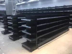 Supermarket Shelves in All Colours Black White and Grey