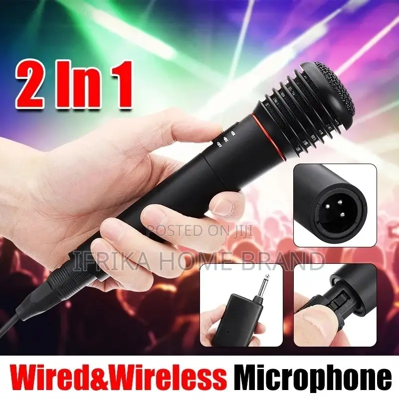 2in1 Professional Wired Wireless Handheld Microphone Mic