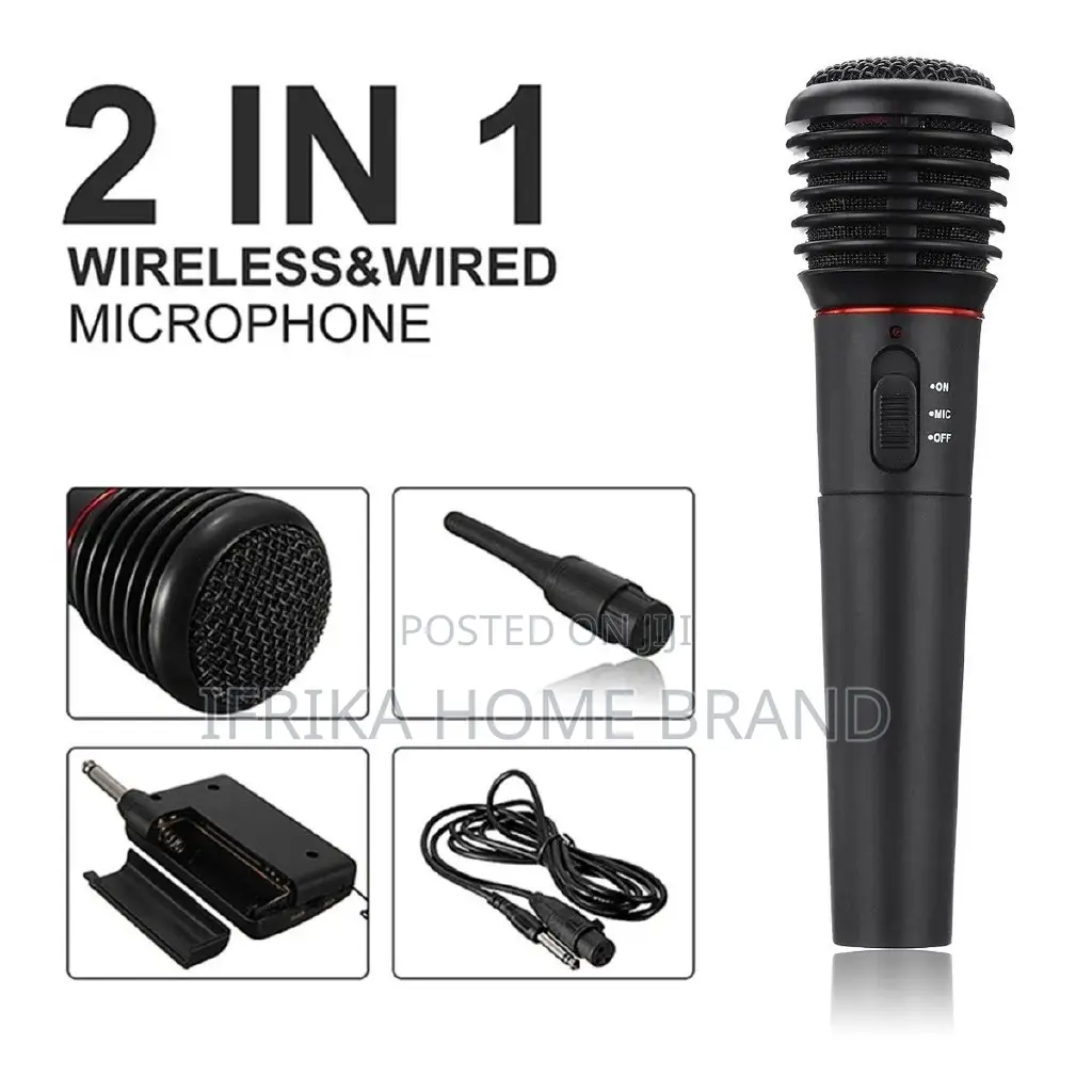 2in1 Professional Wired Wireless Handheld Microphone Mic