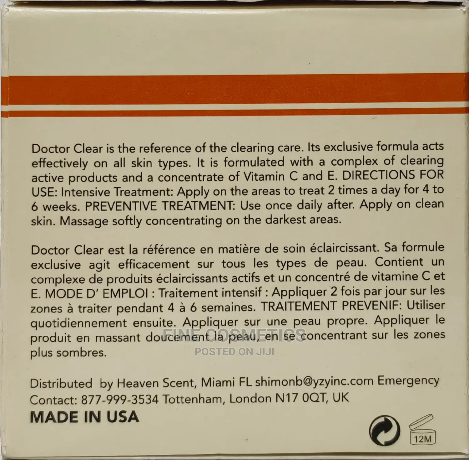 Original Doctor Clear Lightening Care Facial Cream 227g