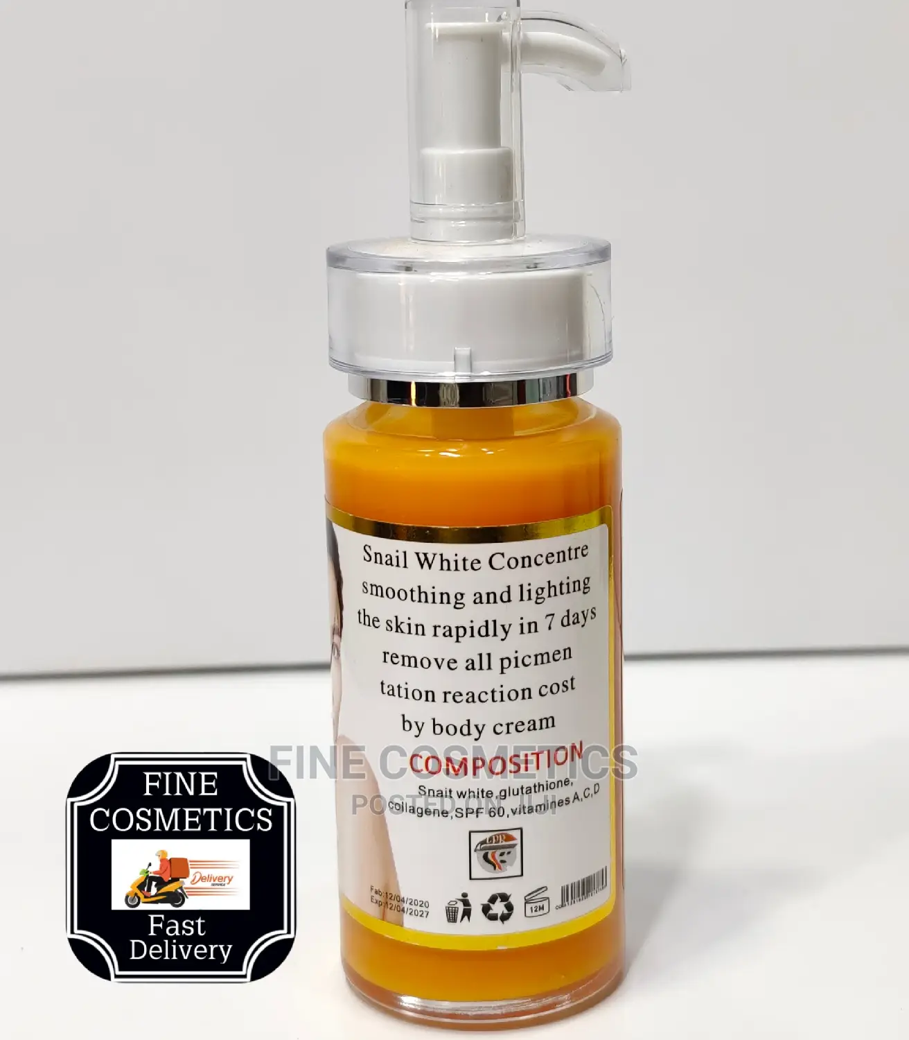 Snail White Concetrated Gluta Plus SPF 60 Whitening Cream
