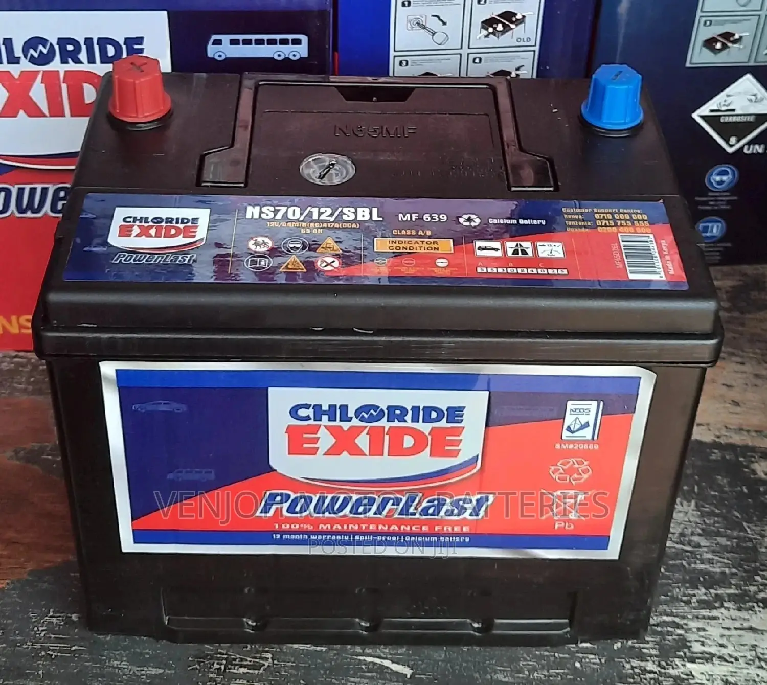 NS70 -65 AH Maintenance Free Car Battery
