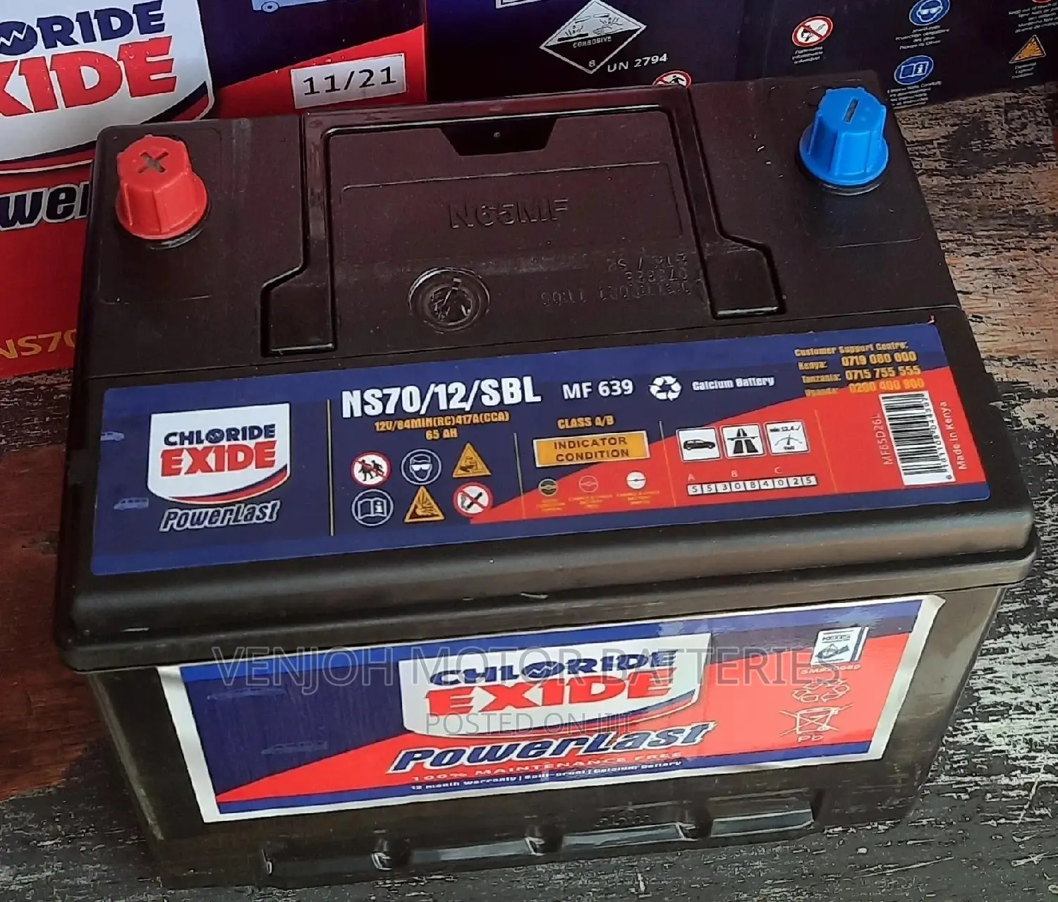 NS70 -65 AH Maintenance Free Car Battery