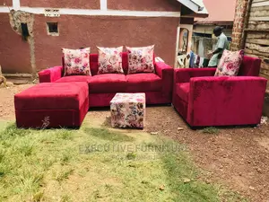 Five Seater Sofa Maroon