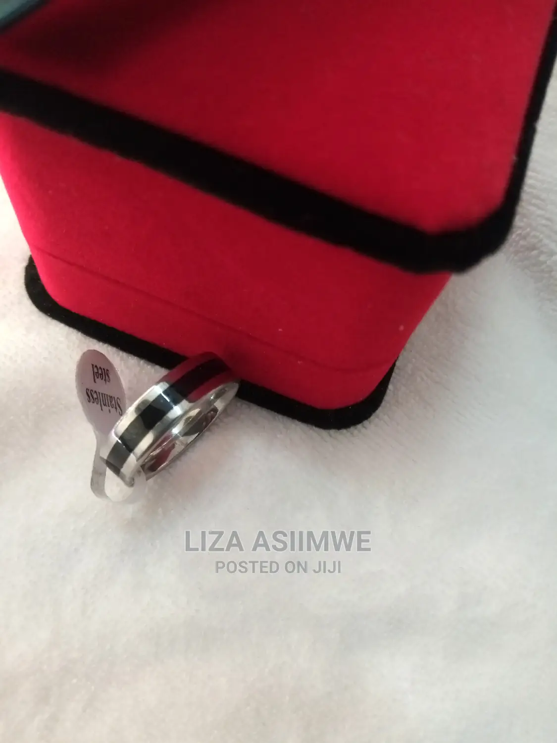 Stainless Steel Black and Silver Rings Available