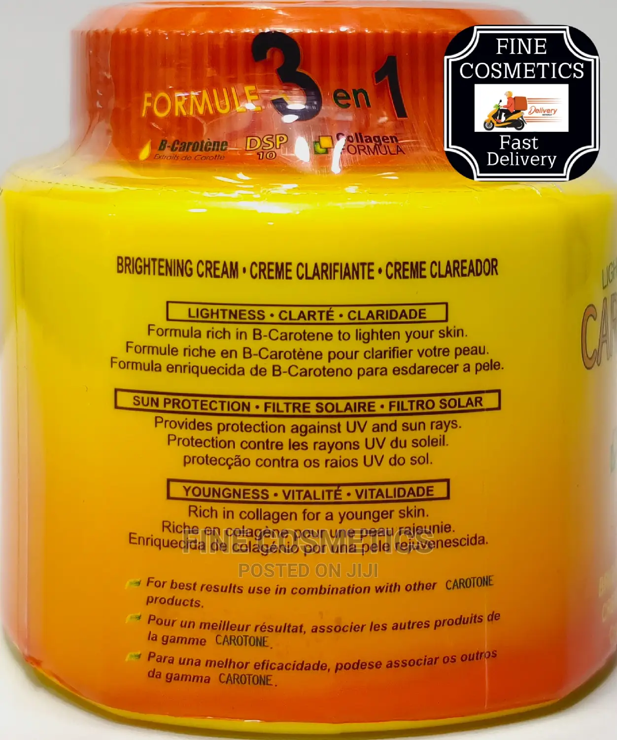 Carotone Brightening Cream Jar 11.1 Oz