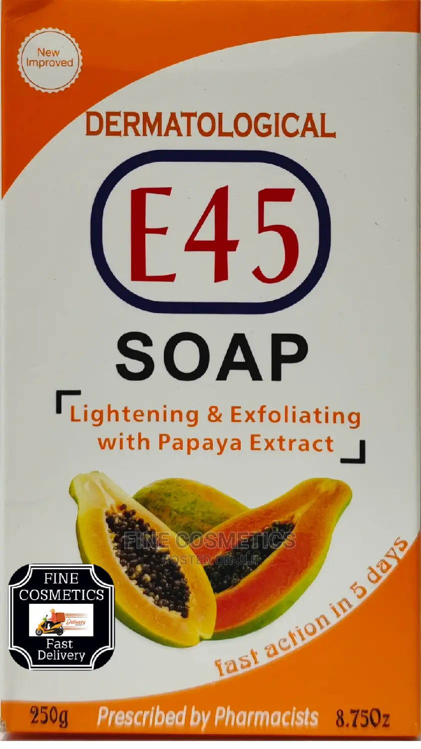 ORIGINAL E45 SOAP Papaya Whitening and Exfoliating Bath Soap