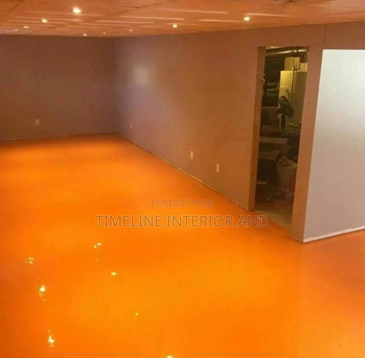 Goldish Epoxy Floor.