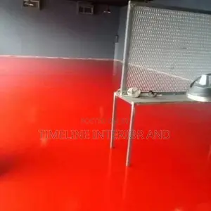 Photo - Reddish Epoxy Flooring.