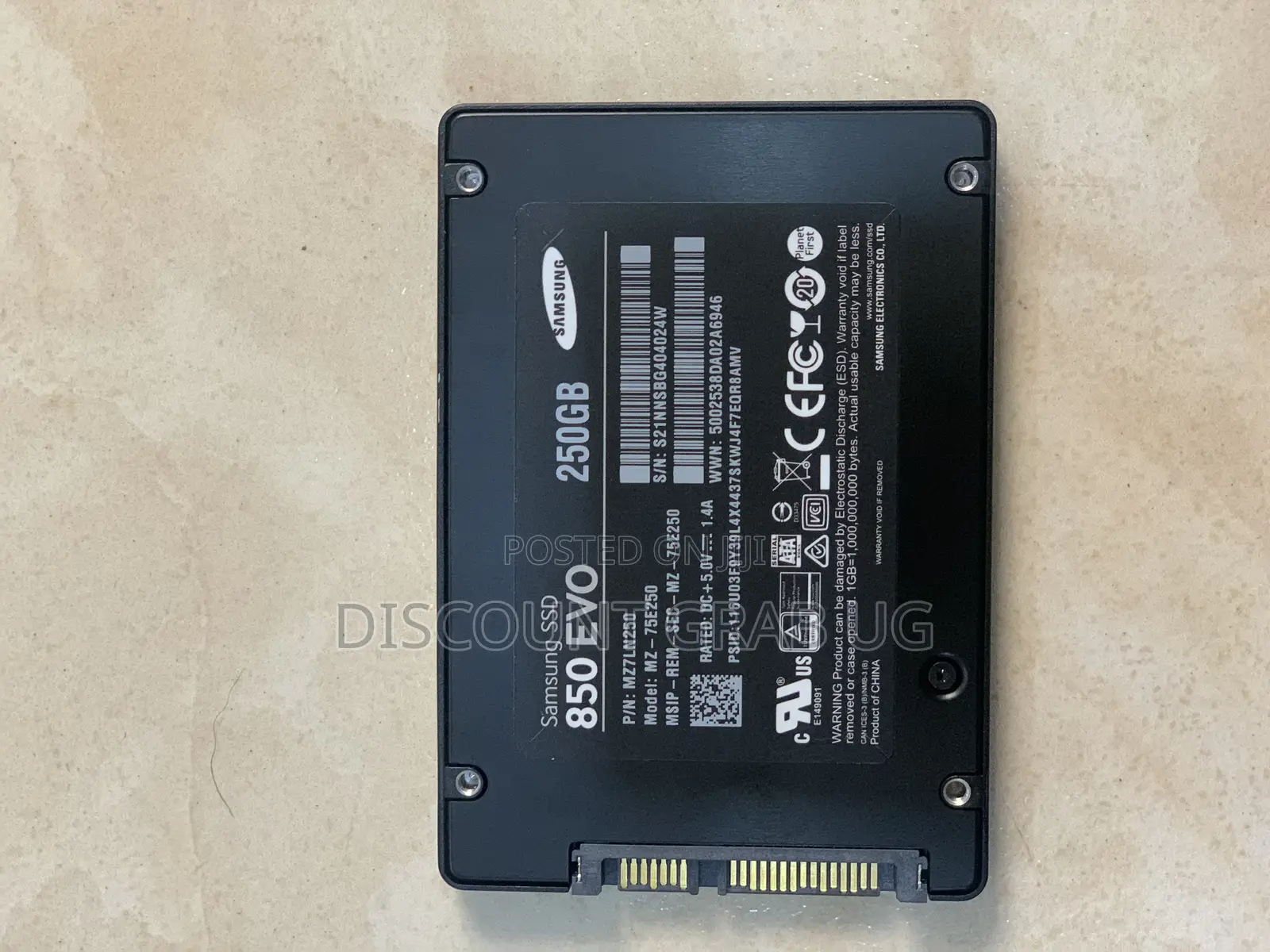 Samsung 850 Evo Sata SSD 250gb