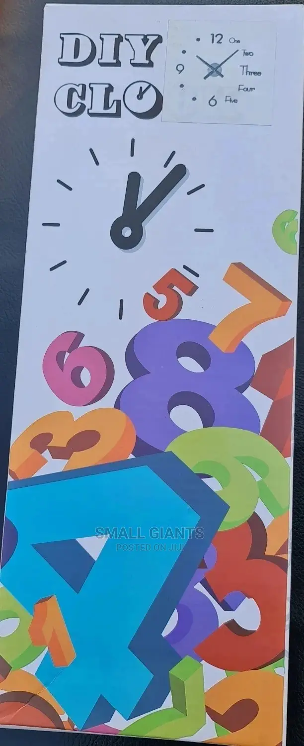 3D Wall Clock Black