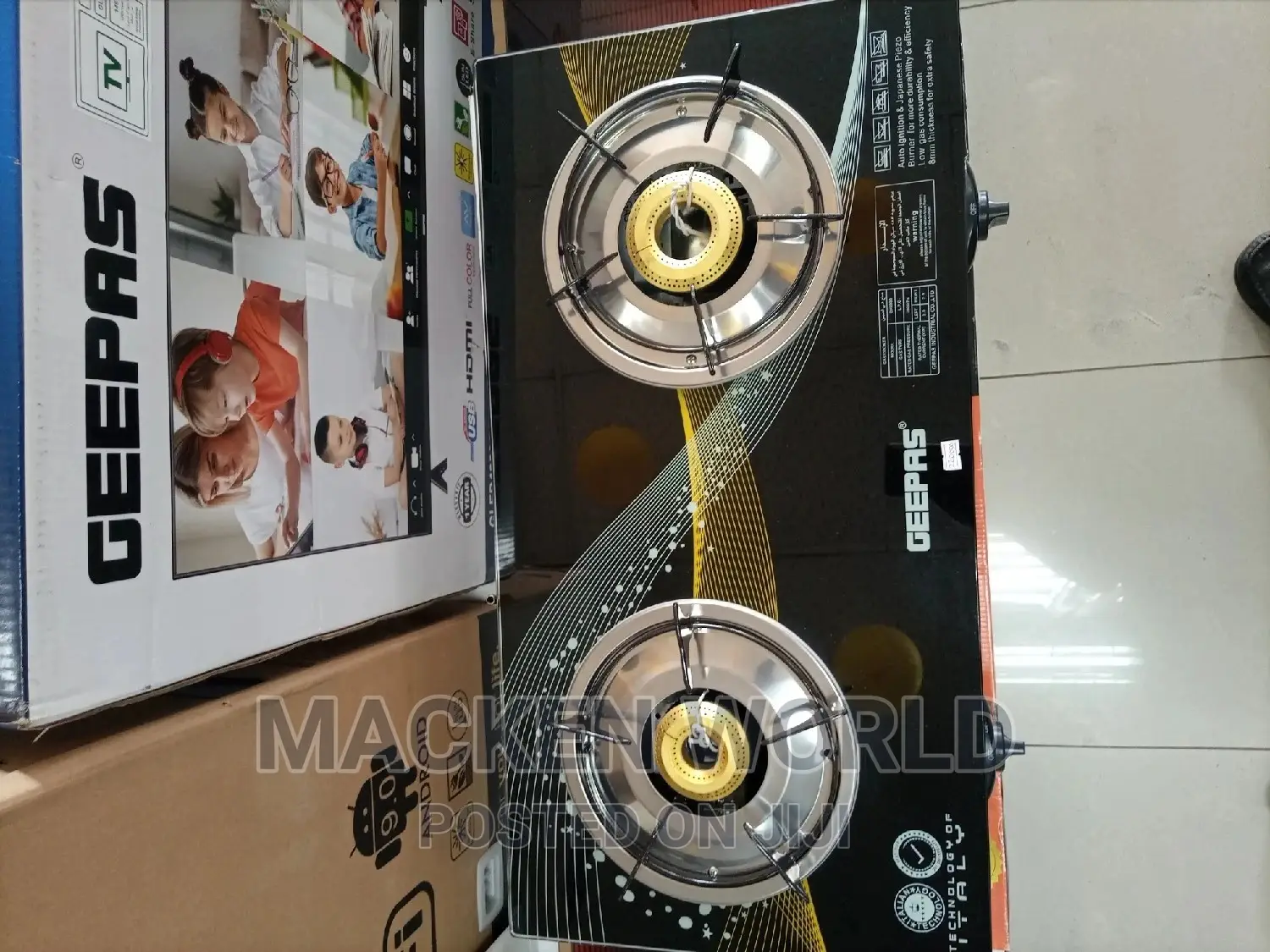 Geepas 2 Glass Gas Burner