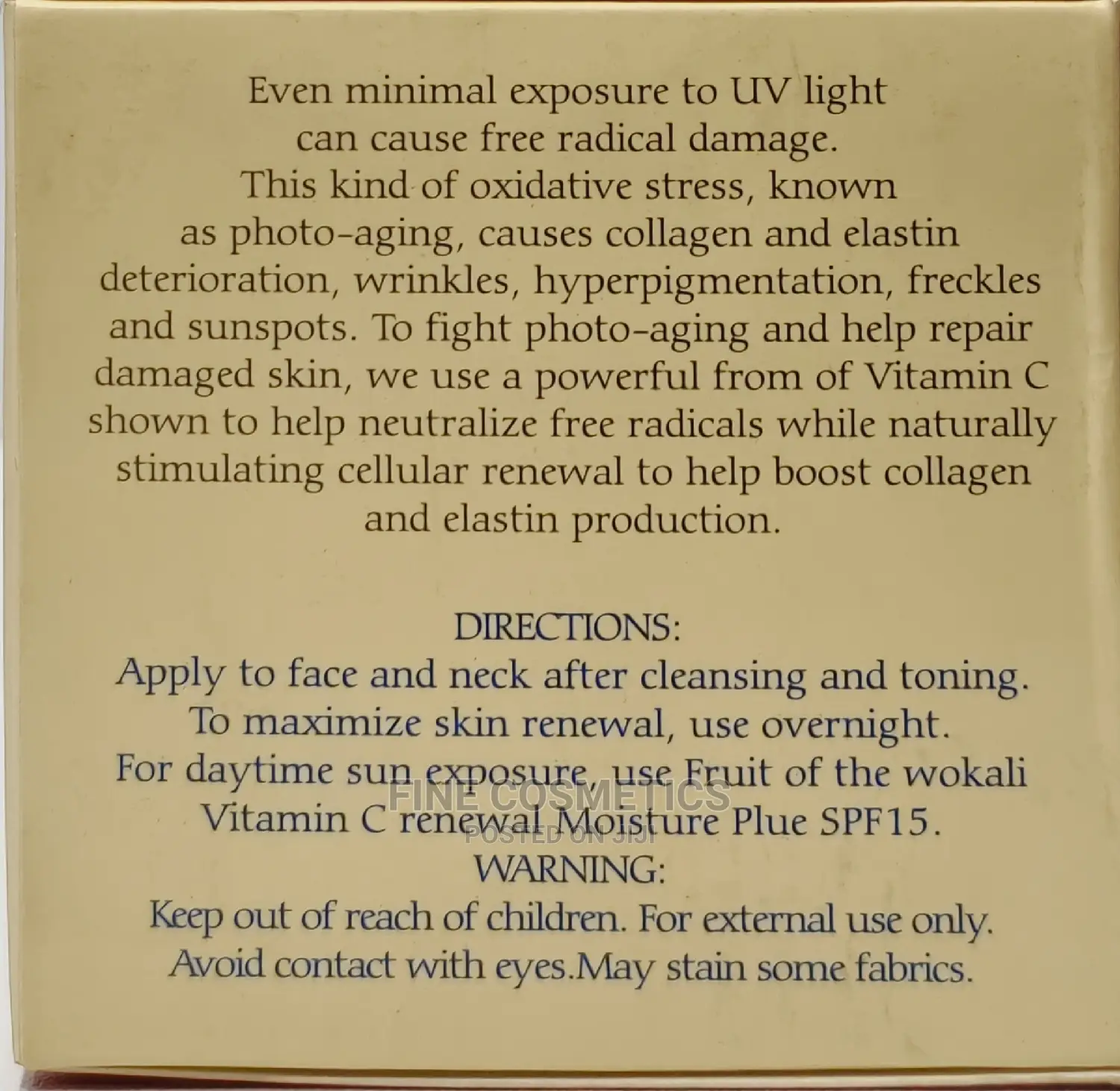 Fruit of the Wokali Vitamin C Intensive Renewal Cream 125g