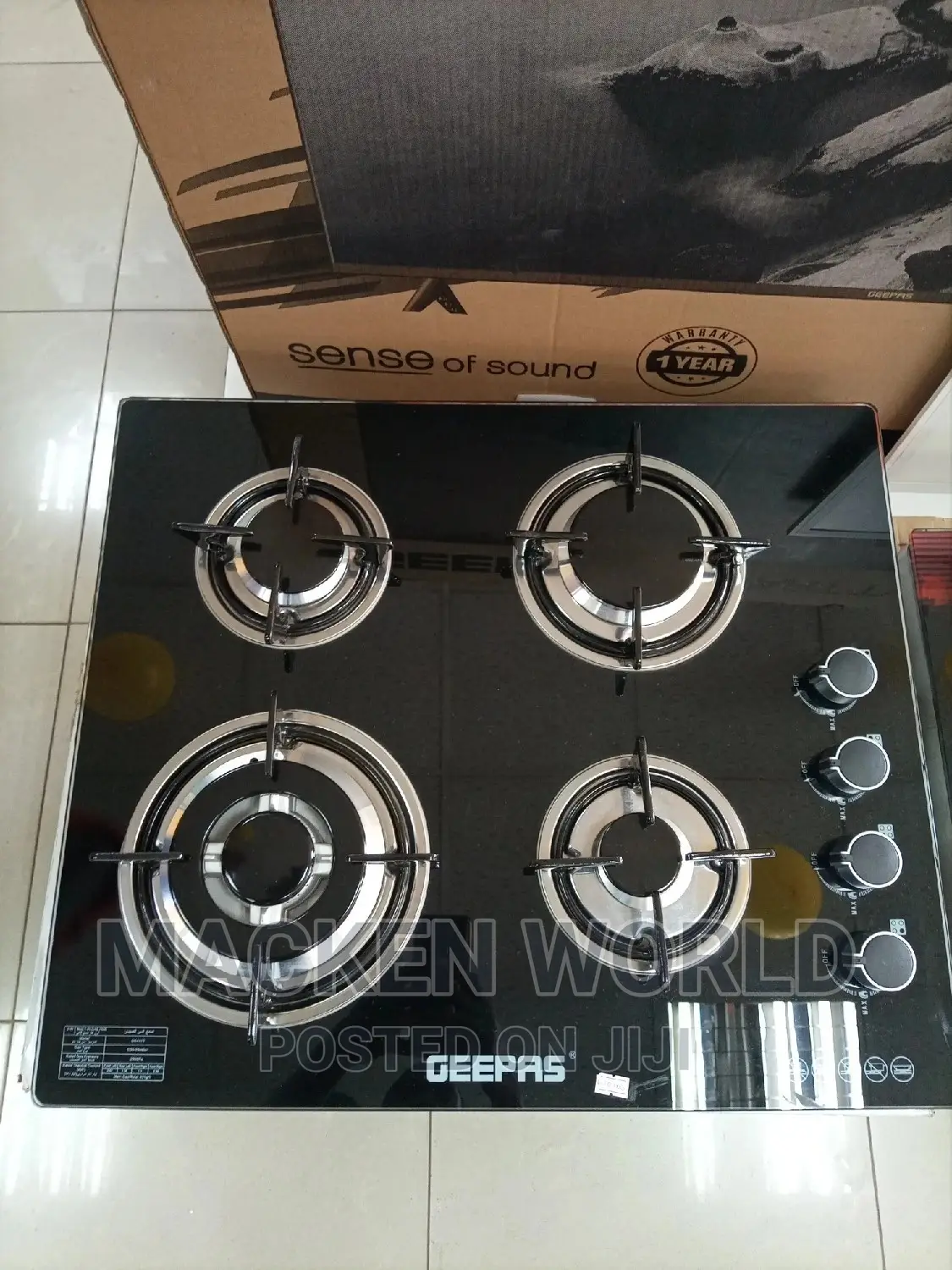 Geepas 2in1 Built in Gas Hob/4 Burners