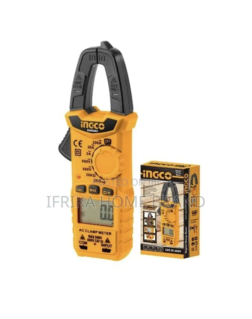 Ingco Digital AC Clamp Meter - Yellow