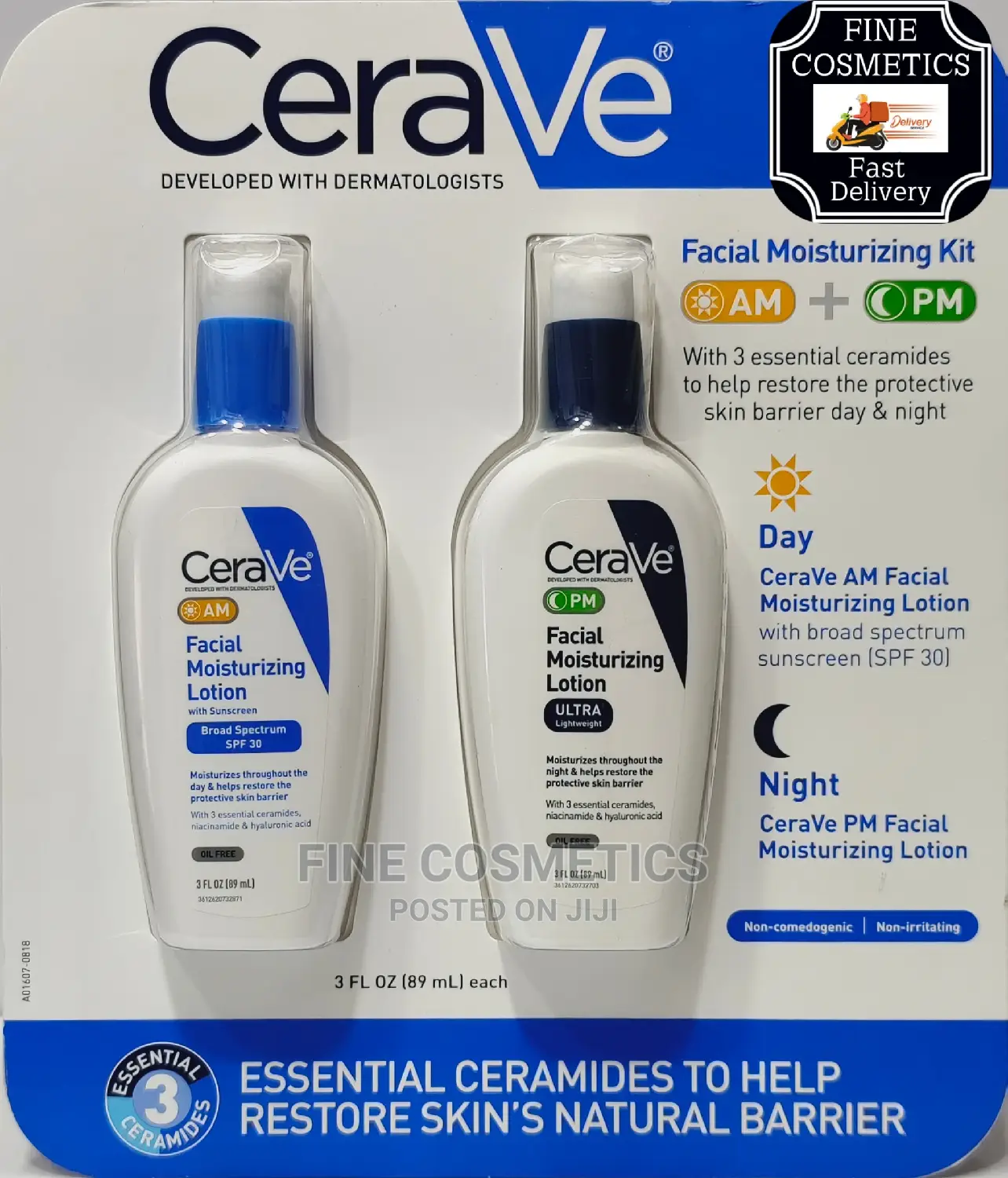 1pc Cerave AM or PM Face Sunscreen Moisturizing Lotion SPF30