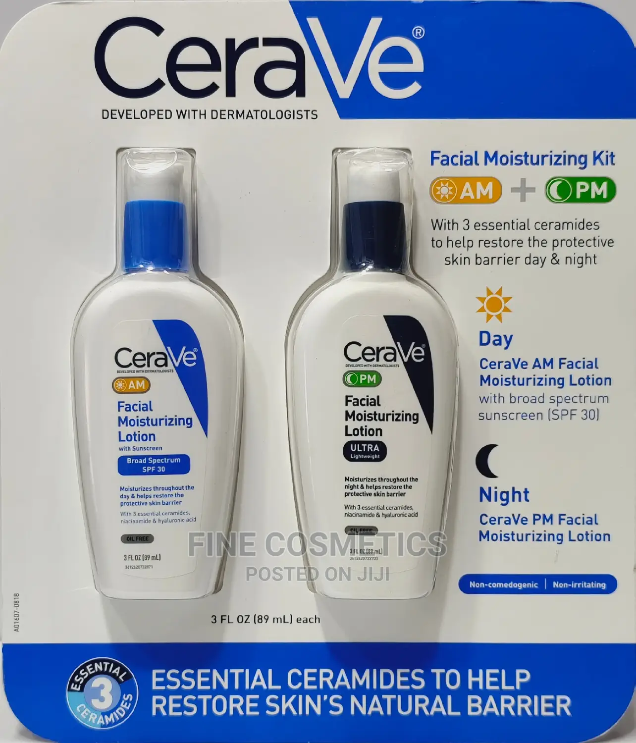 1pc Cerave PM or AM Facial Moisturizing Lotion + Hyaluronic