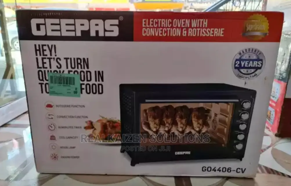 Geepas 100L Electric Oven With Convection Rotisserie 2800W