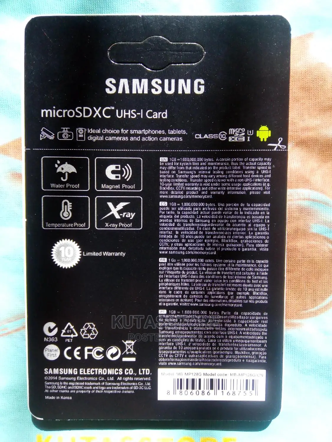 Original Samsung SD Card 128GB (For Camera, Phone, PC)