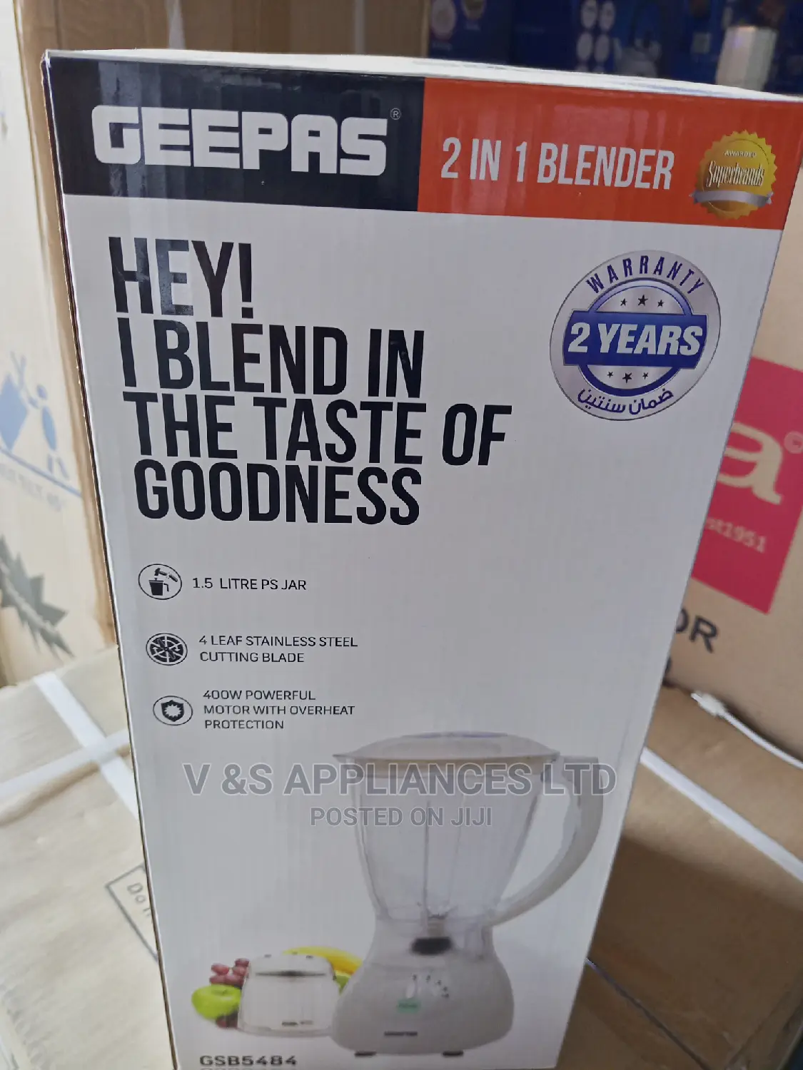 Geepas Blender 2in1