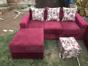 Mini Maroon L Sofa