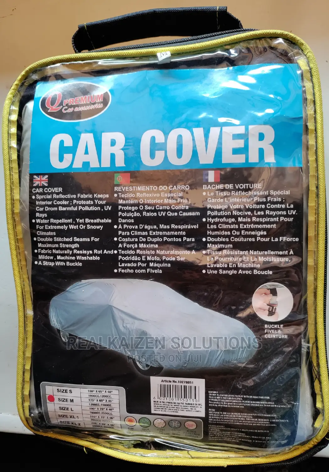 Q-Premium Weatherproof Medium Sedan Car Cover 1200cc-1500cc