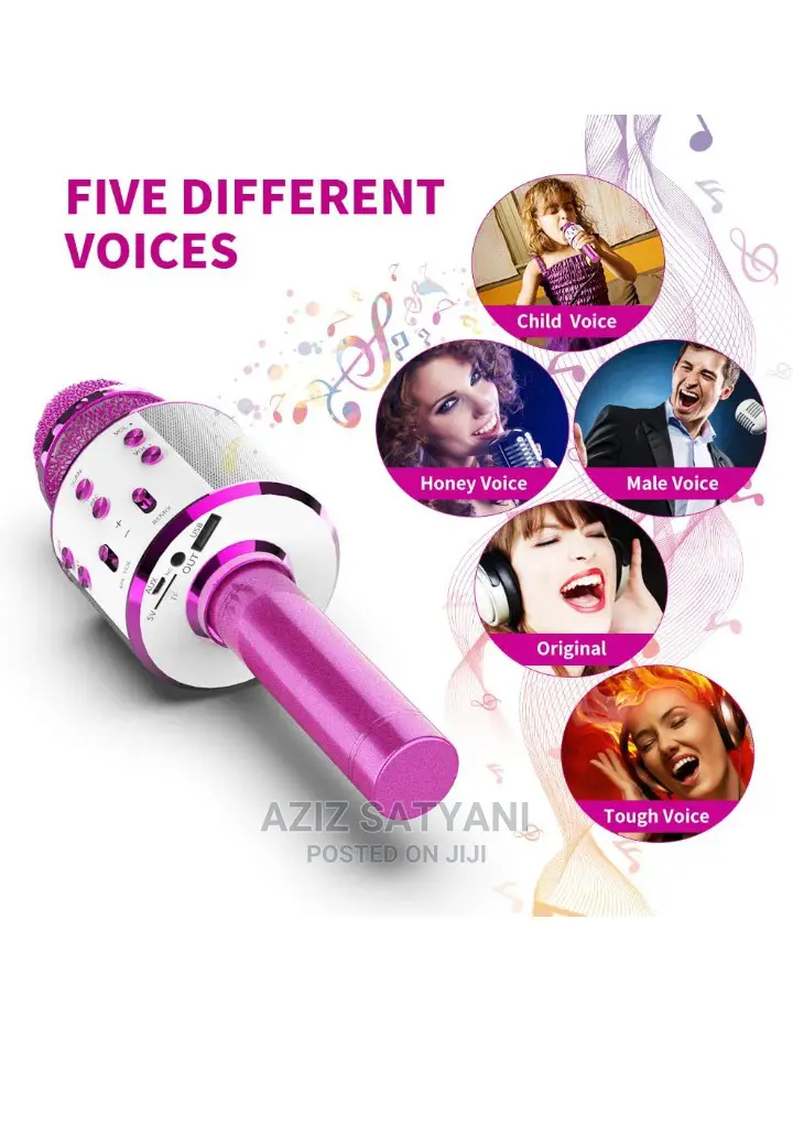 Wireless Bluetooth Karaoke Microphone,Rechargeable Kids Micr