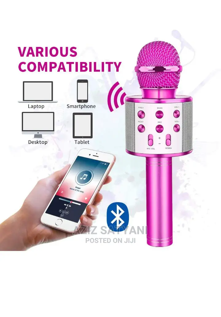 Wireless Bluetooth Karaoke Microphone,Rechargeable Kids Micr