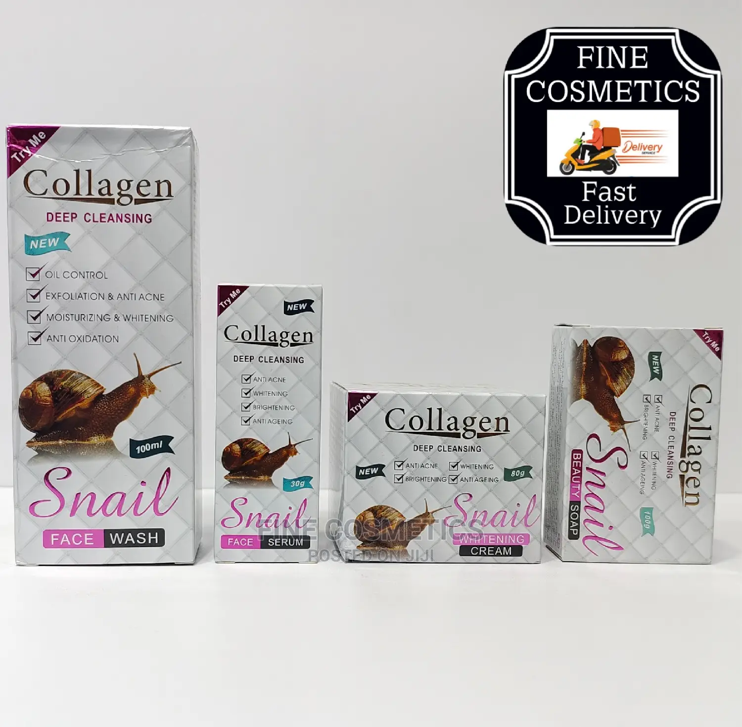Snail White PLUS Collagen Facial Products.