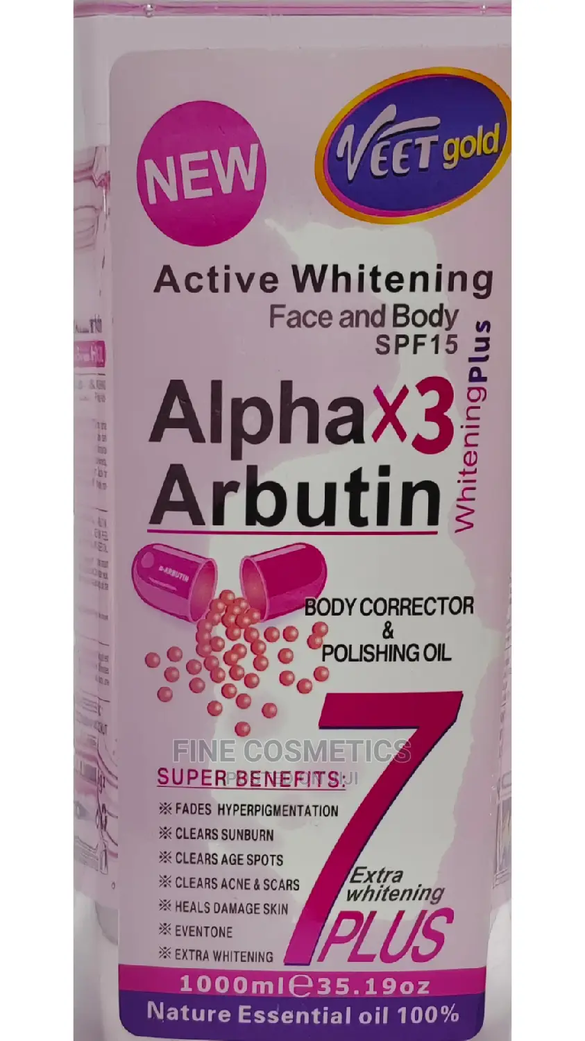 VEET GOLD Active Whitening ALPHA ARBUTIN Body Oil 1000ml