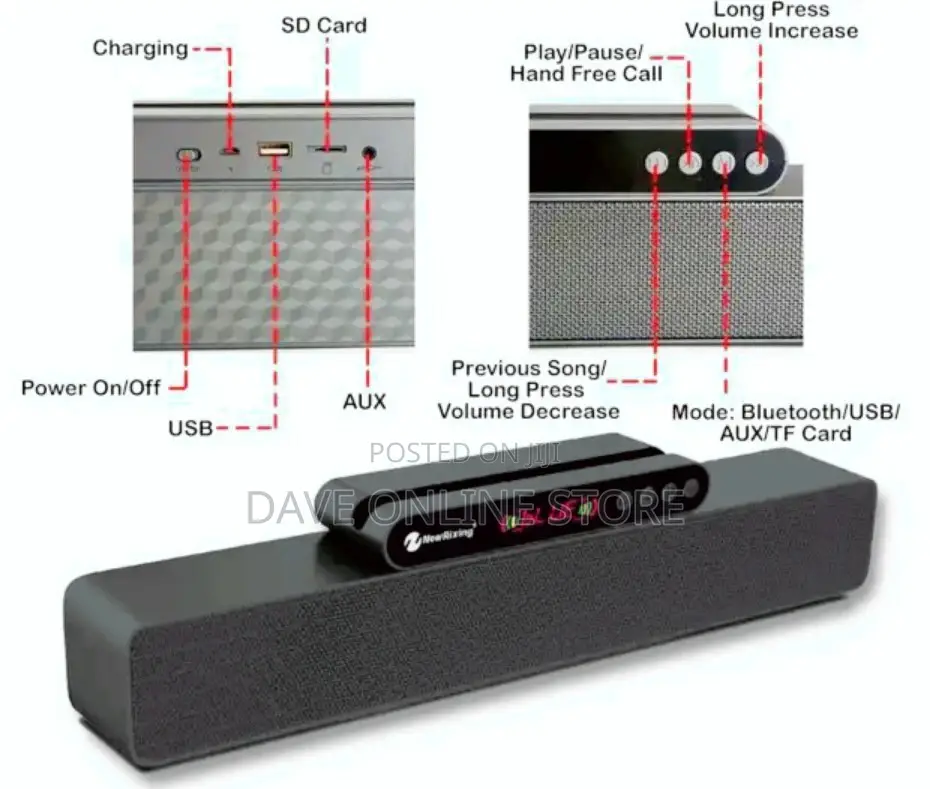 New Rixing Soundbar Bluetooth Speaker